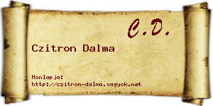 Czitron Dalma névjegykártya